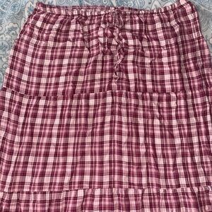 No Boundaries Pink Plaid Maxi Skirt